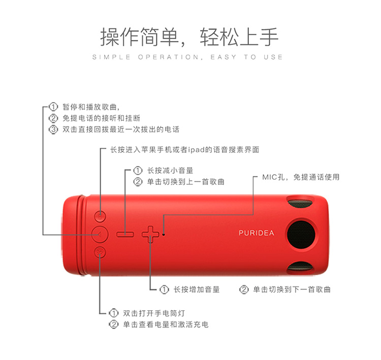 戶外騎行8000mAh毫安戶外無線音箱移動(dòng)電源充電寶藍(lán)牙便攜式迷你