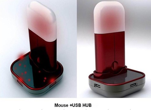 超薄鼠標(biāo)+USB HUB組合